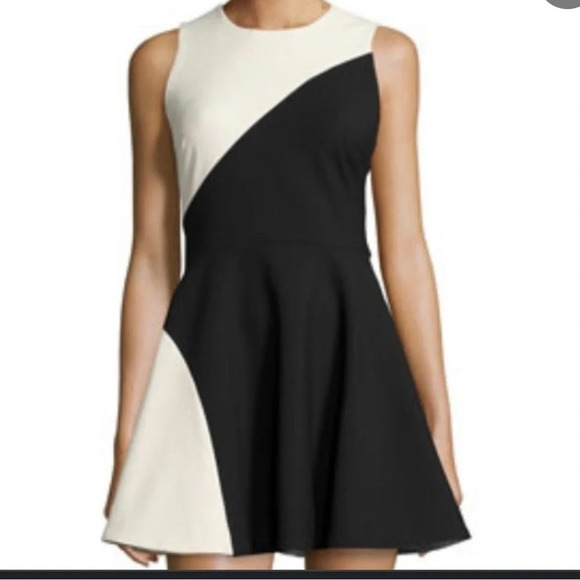 ELIZABETH & JAMES RANDALL TWO TONED FIT AND FLARE DRESS - Picture 1 of 6